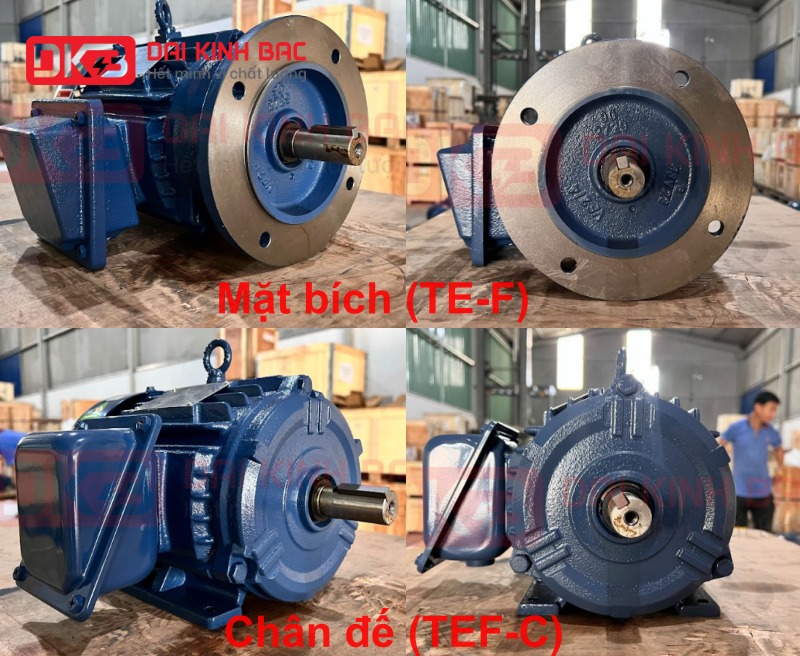 các kiểu lắp motor hyosung hàn quốc 1.5kw-2hp