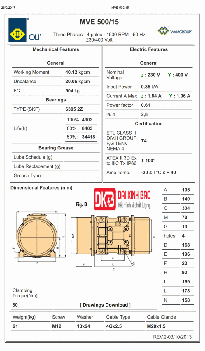 bản vẽ động cơ rung oli 0.35kw