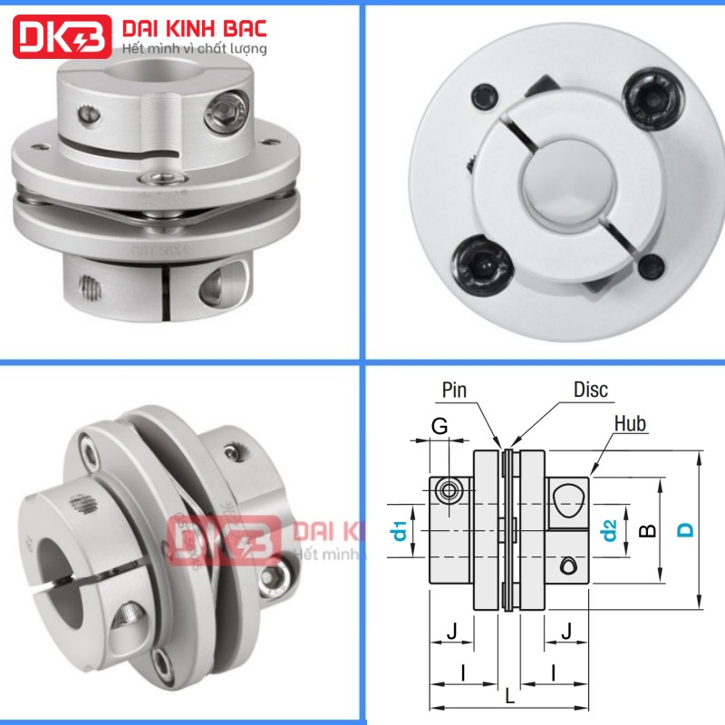 ảnh thực tế khớp nối đĩa đàn hồi DGH