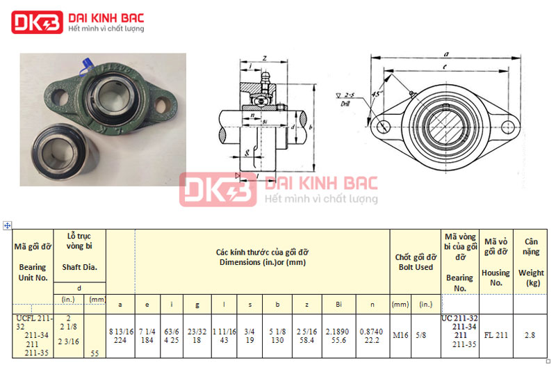 gối đỡ vòng bi ucfl 211