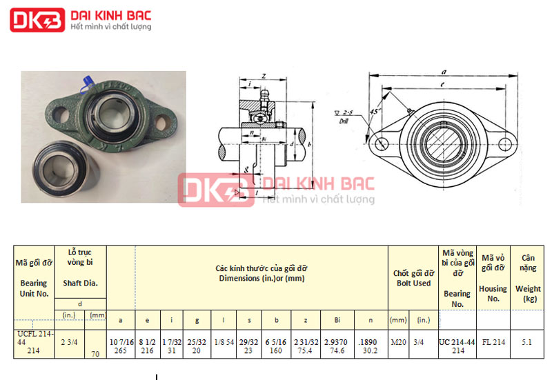 gối đỡ vòng bi ucfl 214