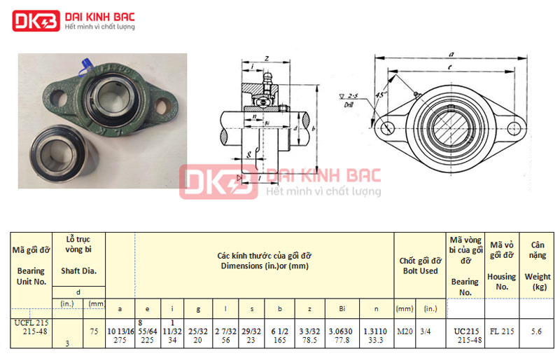 gối đỡ vòng bi ucfl 215