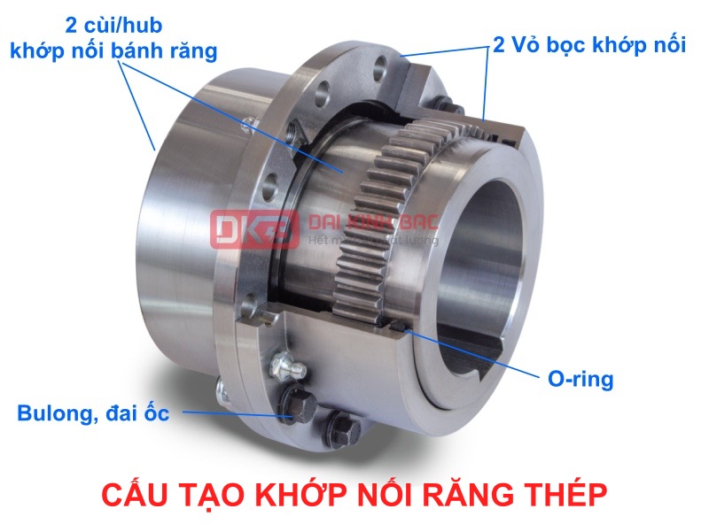  Cấu tạo chi tiết khớp nối răng thép