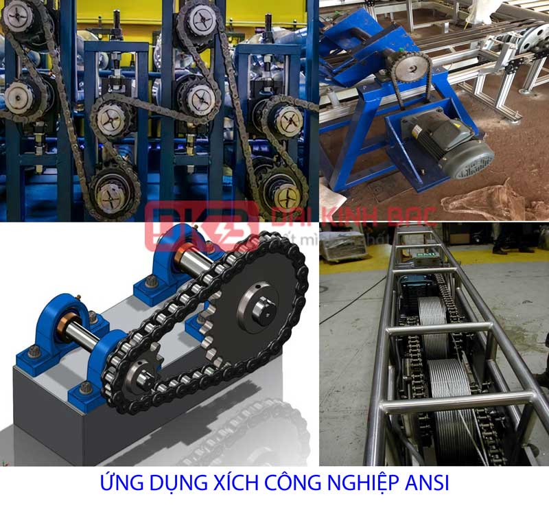 ứng dụng xích công nghiệp ansi