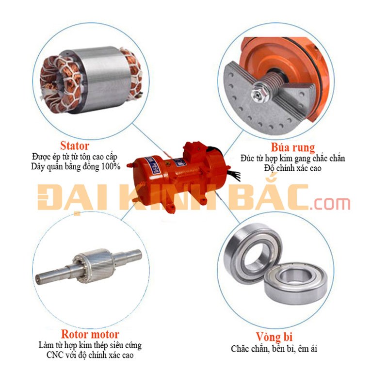 Các bộ phận cấu thành động cơ rung