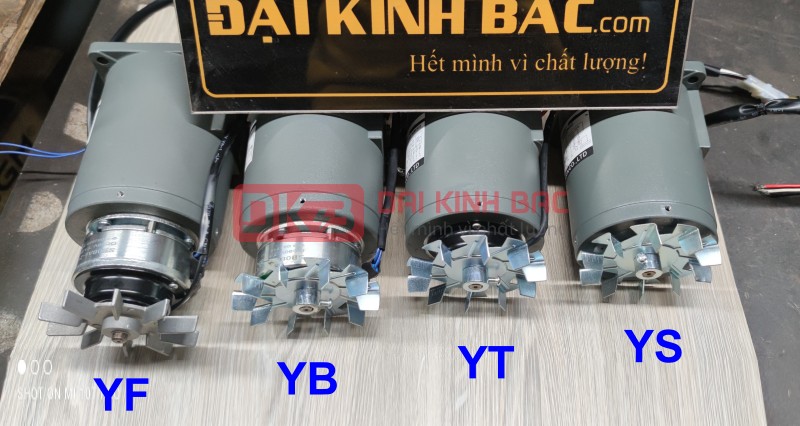 So sánh cấu tạo của motor giảm tốc mini YS, YT, YB, YF