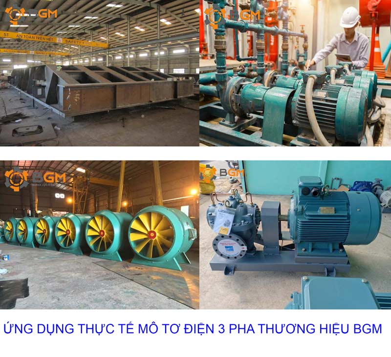ứng dụng thực tế mô tơ điện 3 pha 018kw 025hp